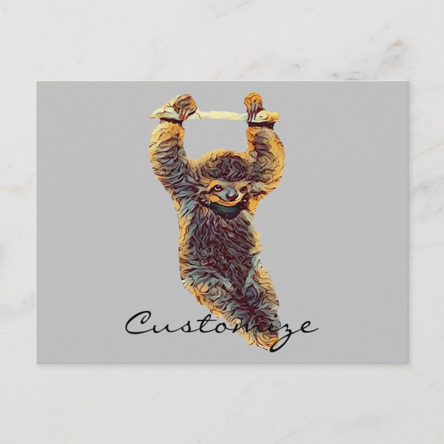 Sloth Hanging Out Thunder_Cove Postcard (Front)
