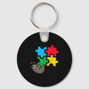 Sloth Hanging Puzzle Cute Autism Awareness Men Wom Keychain