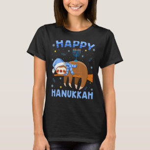 Sloth Hanukkah Chanukah Jewish Pajama T-Shirt