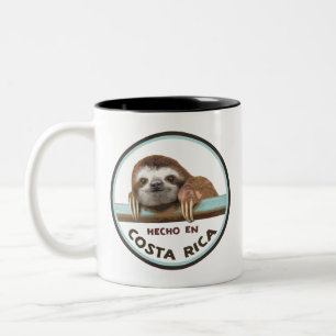 Sloth - Hecho en Costa Rica, Pura Vida Two-Tone Co Coffee Mug