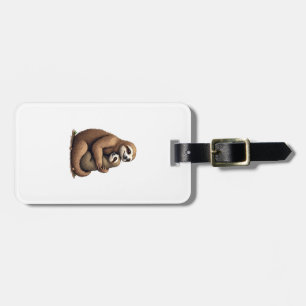 Sloth Heritage Print Engraving Shirt 3 Luggage Tag