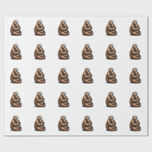 Sloth Heritage Print Engraving Shirt 3 Wrapping Paper