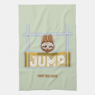 Sloth High Jump Kitchen Towel