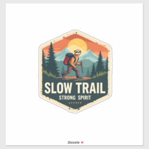 Sloth Hiking Shirt Vintage Trail Buddy Design