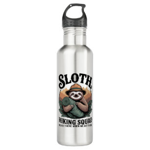 Sloth Hiking Squad Funny Camping 710 Ml Water Bottle