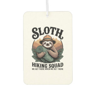 Sloth Hiking Squad Funny Camping Air Freshener