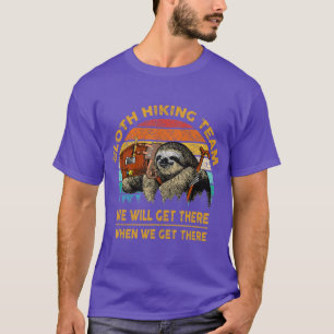 Sloth hiking team funny camping T-Shirt