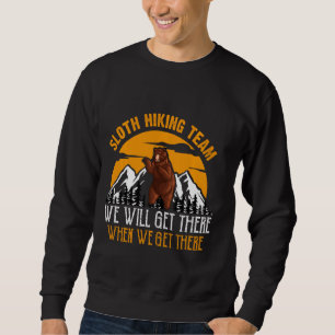 Sloth Hiking Team Mountain Camping Outdoor Travel  Sweatshirt