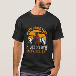 Sloth Hiking Team Mountain Camping Outdoor Travel  T-Shirt