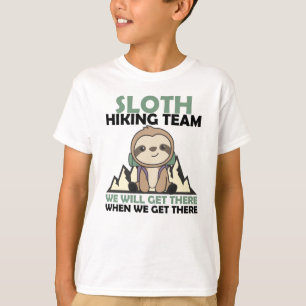 Sloth Hiking Team Mountaineer Sloths Hiking T-Shirt
