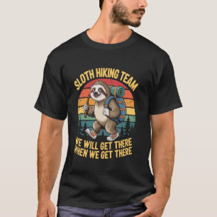 Sloth Hiking Team Outdoor Lover Camping Hiking T-Shirt