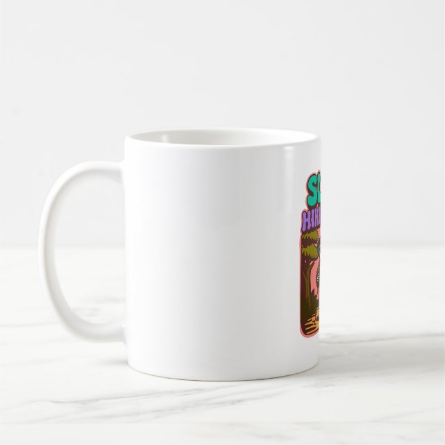 Sloth Hiking Team Oversized T-Shirt Coffee Mug (Left)