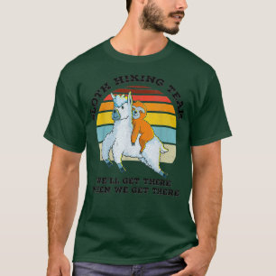 Sloth Hiking Team Retro Vintage Llama Gifts T-Shirt