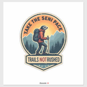 Sloth Hiking Vintage Shirt Funny Slow Trail Design