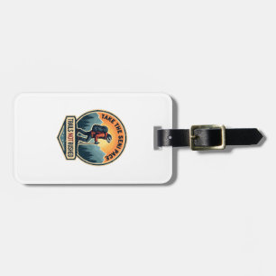 Sloth Hiking Vintage Shirt Funny Slow Trail Design Luggage Tag