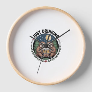 Sloth Hiking with Drinking Team Clock