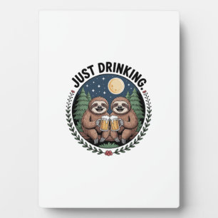 Sloth Hiking with Drinking Team Plaque