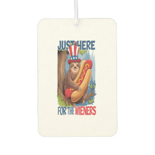 Sloth Hot Dog 4th of July BBQ Air Freshener