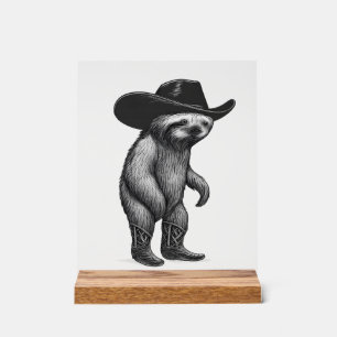 Sloth Howdy Sloth Acrylic Sign