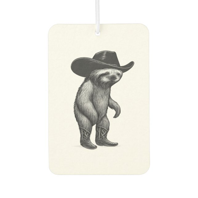 Sloth Howdy Sloth Air Freshener (Front)