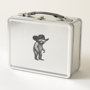 Sloth Howdy Sloth Metal Lunch Box
