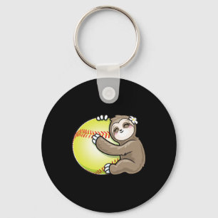 Sloth Hugging Ll Cute Girl Softll Keychain