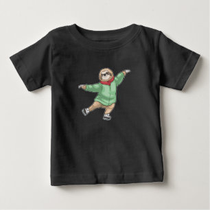 Sloth Ice skating Ice skates Baby T-Shirt