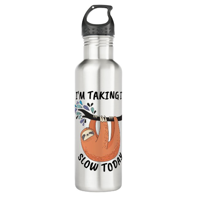 Sloth I'm taking it slow today 710 Ml Water Bottle (Front)