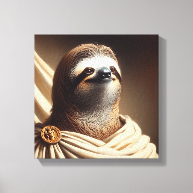 Sloth in Ancient Rome Canvas Print (Front)