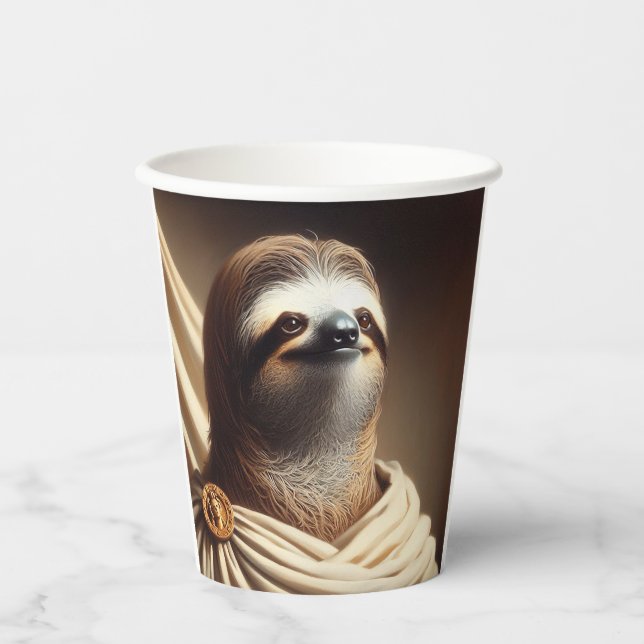 Sloth in Ancient Rome Paper Cups (Front)