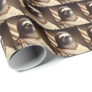 Sloth in Ancient Rome Wrapping Paper