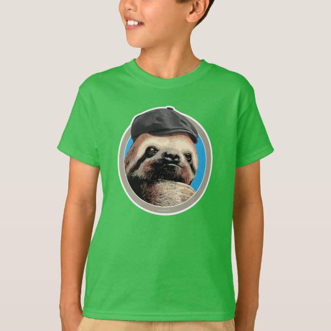 Sloth (in Baker Boy hat) T-Shirt (Front)