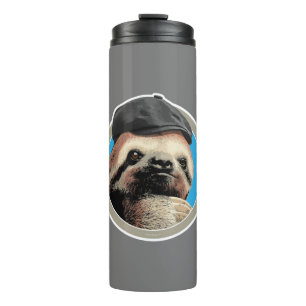 Sloth (in Baker Boy hat) Thermal Tumbler