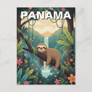 Sloth in rainforest Panama Postcard