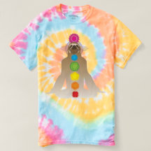 Sloth in the Lotus Position w/ Chakras on Tie Dye