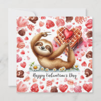 Sloth in  Yoga Class on Valentine's Day 