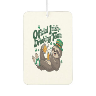 Sloth Irish Drinking St Patrick's Day Air Freshener