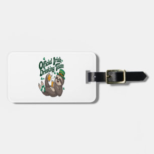 Sloth Irish Drinking St Patrick's Day Luggage Tag