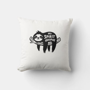 Sloth is My Spirit Animal Chillin Lazy Introvert S Throw Pillow