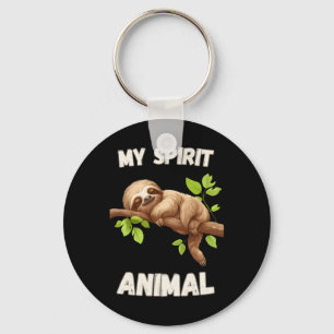 Sloth Is My Spirit Animal - Lazy Napping Funny Slo Keychain