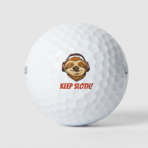 Sloth Keep Calm in chillin vintage Sloth Mode Golf Balls