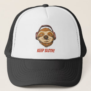 Sloth Keep Calm in chillin vintage Sloth Mode Trucker Hat