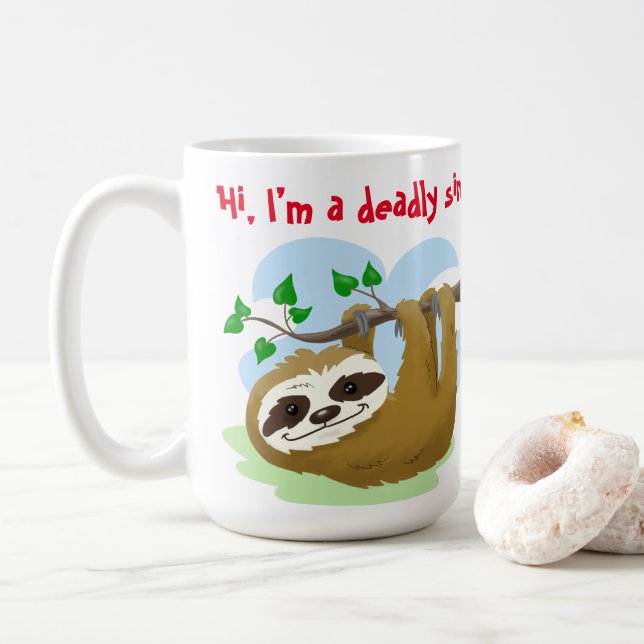Sloth : La Mug De Café De Péché La Plus Casse (Avec donut)