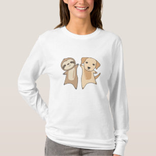 Sloth Labrador Dog Animal Lovers For Children T-Shirt