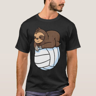 Sloth Lazy Animal Volleyball Sport  Wild Tree T-Shirt