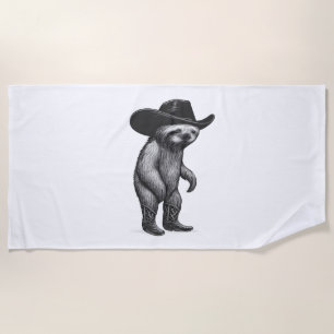 Sloth Lazy Sleepy Sloth Beach Towel