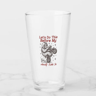 Sloth Let's Do This Before My Anxiety Kicks In Glass