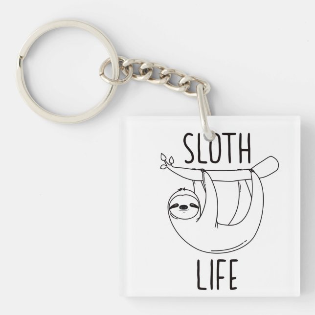 Sloth Life Keyring (Front)