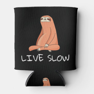 Sloth Live Slow Can Cooler