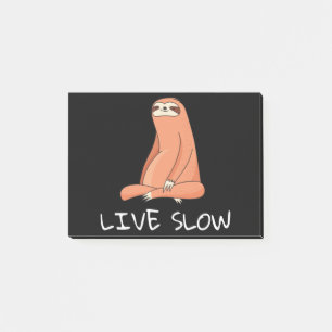 Sloth Live Slow Post-it Notes